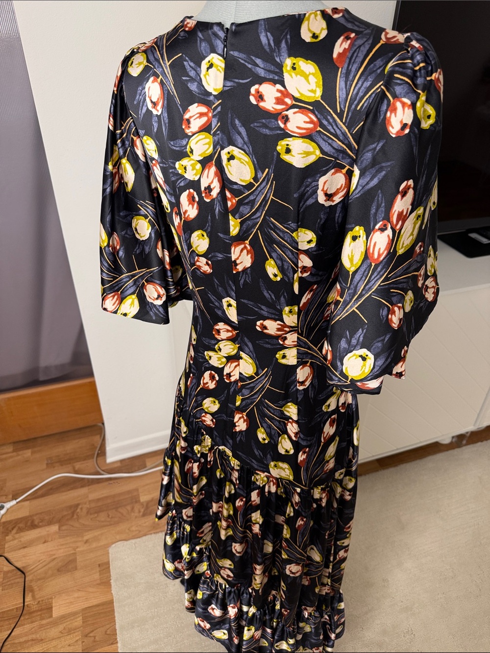 Cinq a Sept Kossa Silk Asymmetric Maxi Dress 2 - Picture 8 of 14